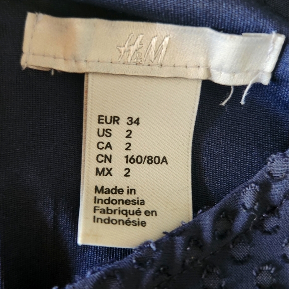 H&M Blue Dress Size 2 - Picture 6 of 6